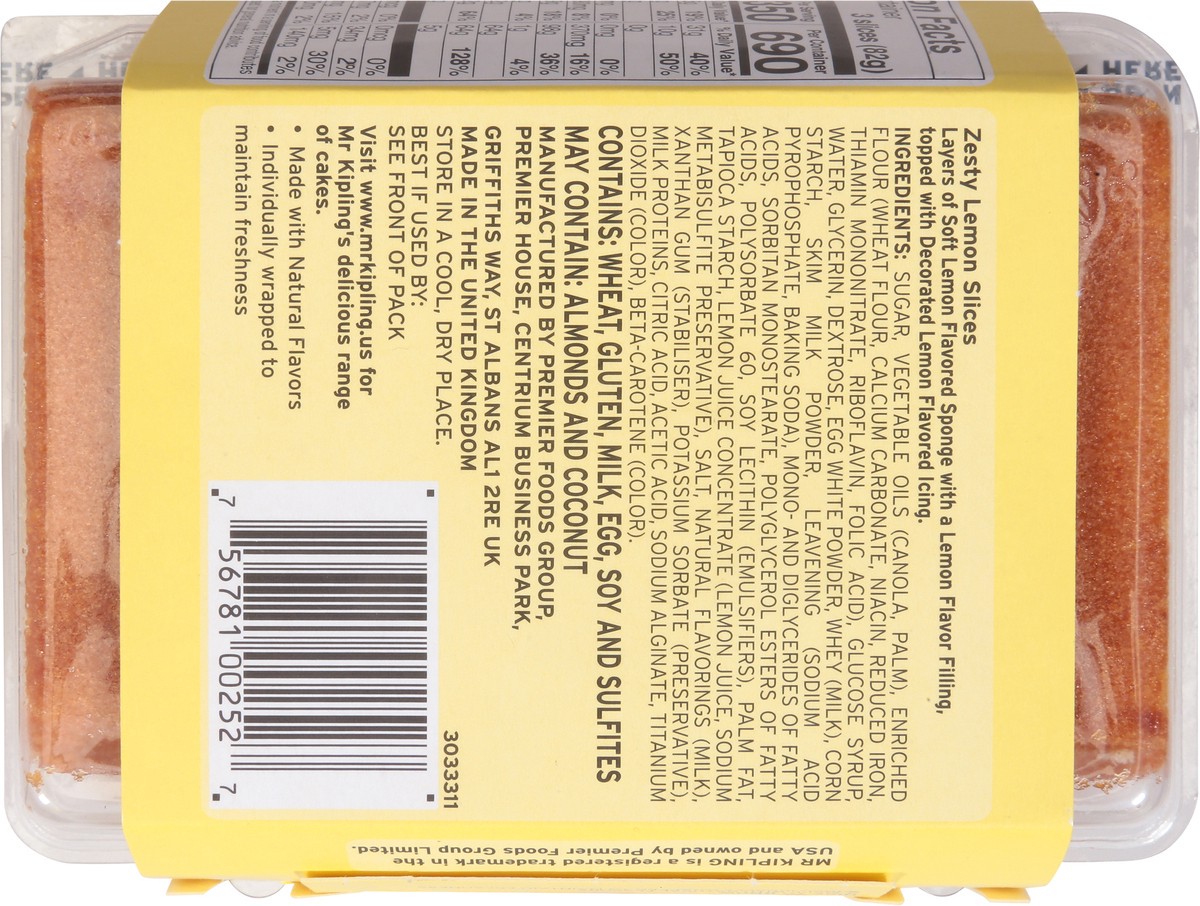 slide 4 of 9, Mr Kipling Lemon Slices Cake 6 ea, 6 ct