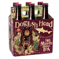 Dogfish Head Beer, Imperial IPA, 90 Minutes, 6 Pack