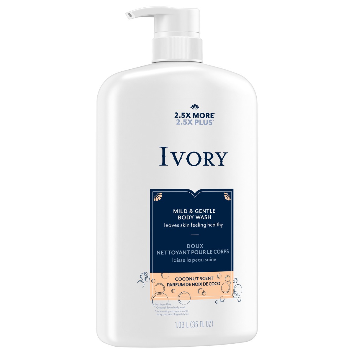 slide 5 of 7, Ivory Gentle Body Wash, Coconut Scent, 35oz, 35 fl oz