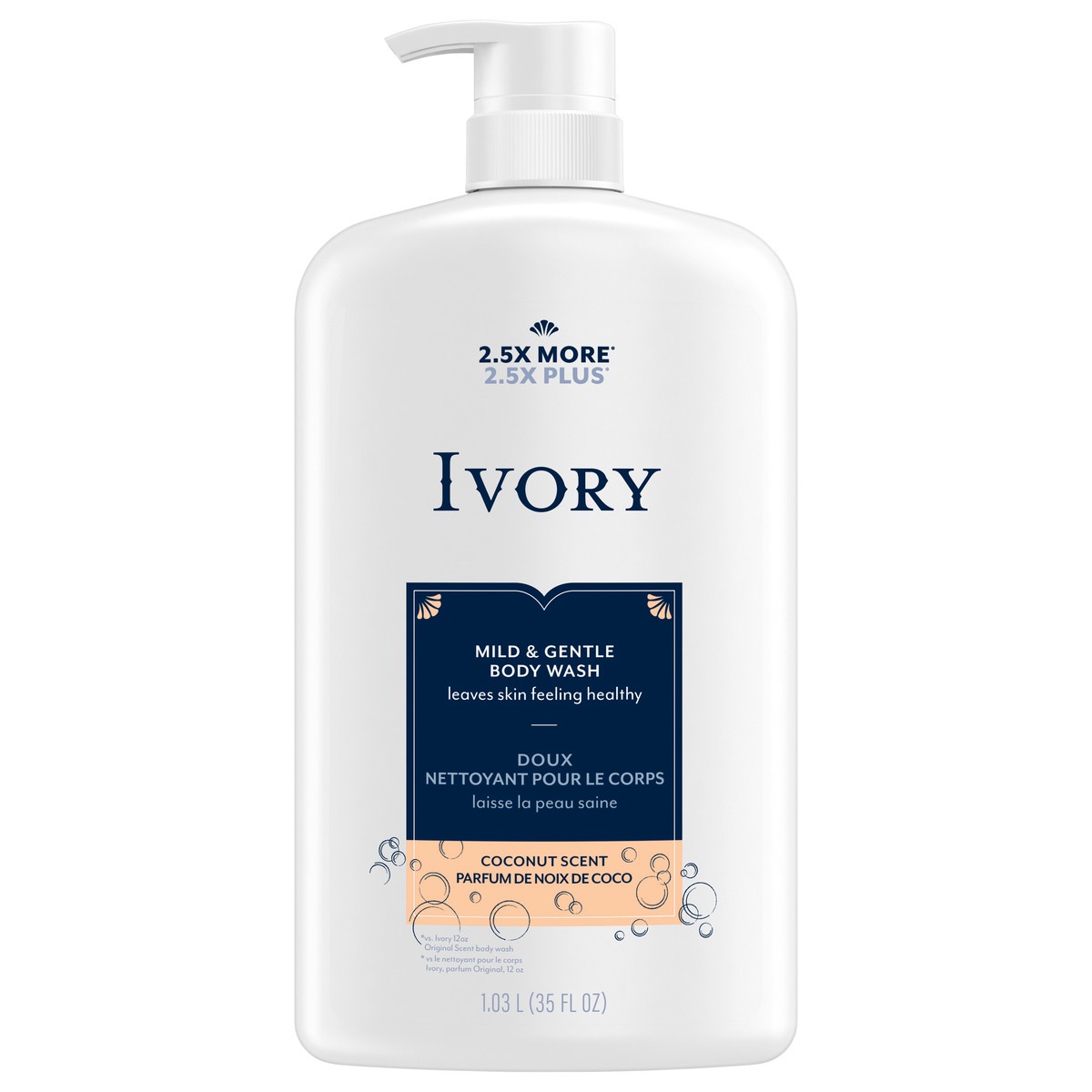 slide 1 of 7, Ivory Gentle Body Wash, Coconut Scent, 35oz, 35 fl oz
