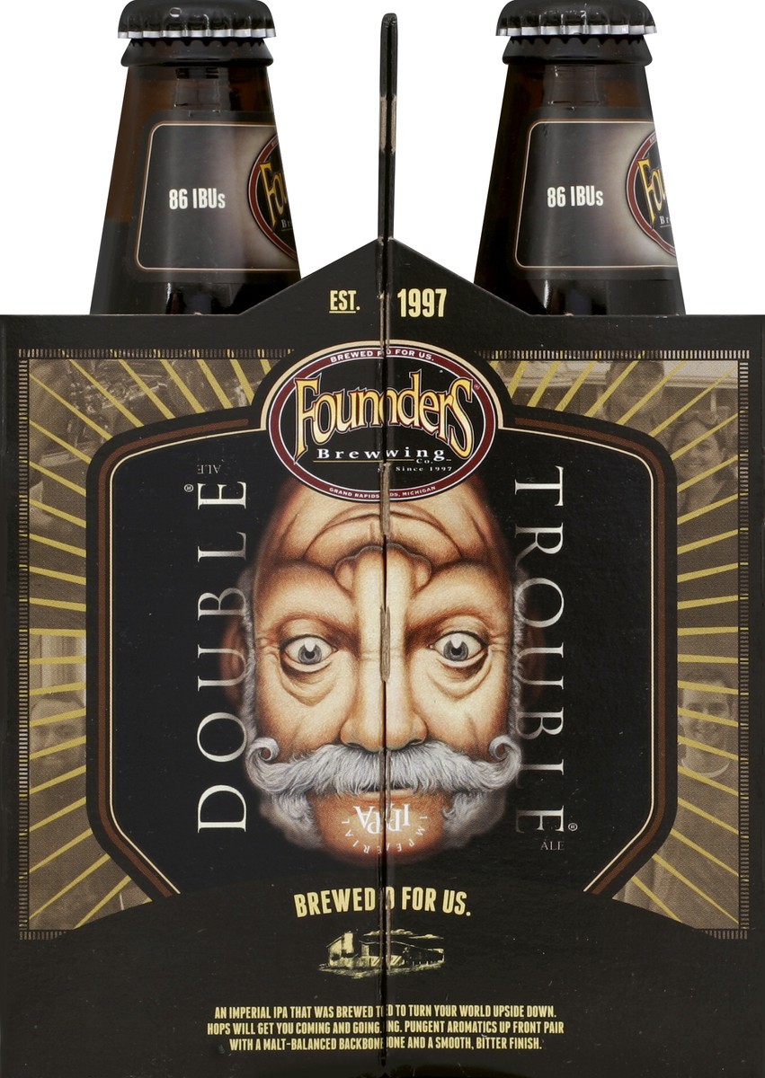 slide 3 of 4, Founders Brewing Co. Beer, Ale, Imperial IPA, Double Trouble, 4 ct