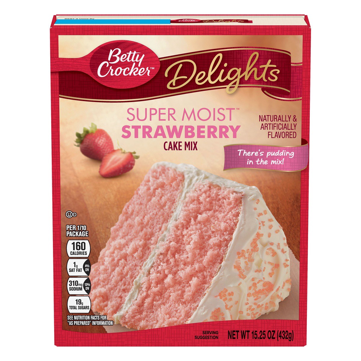 slide 1 of 10, Betty Crocker Super Moist Strawberry Cake Mix, 15.25 oz