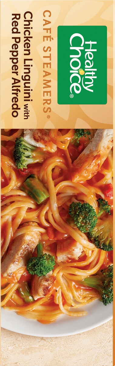 slide 7 of 11, Healthy Choice Cafe Steamers Chicken Linguini with Red Pepper Alfredo, 9.8 oz