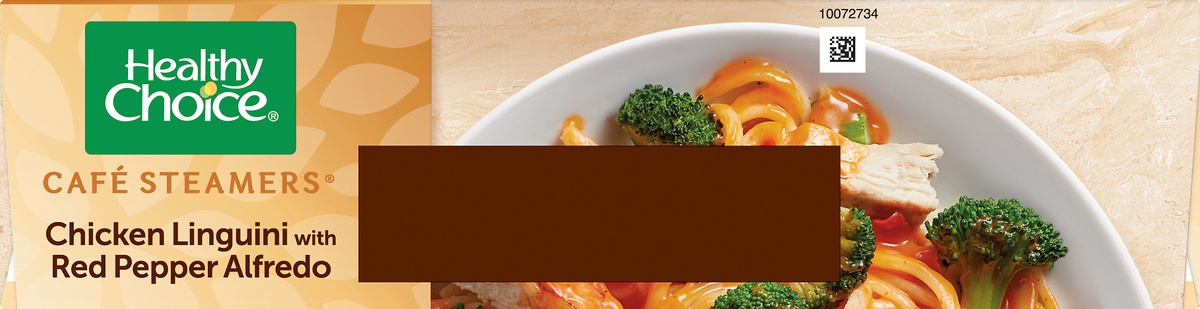slide 8 of 11, Healthy Choice Cafe Steamers Chicken Linguini with Red Pepper Alfredo, 9.8 oz