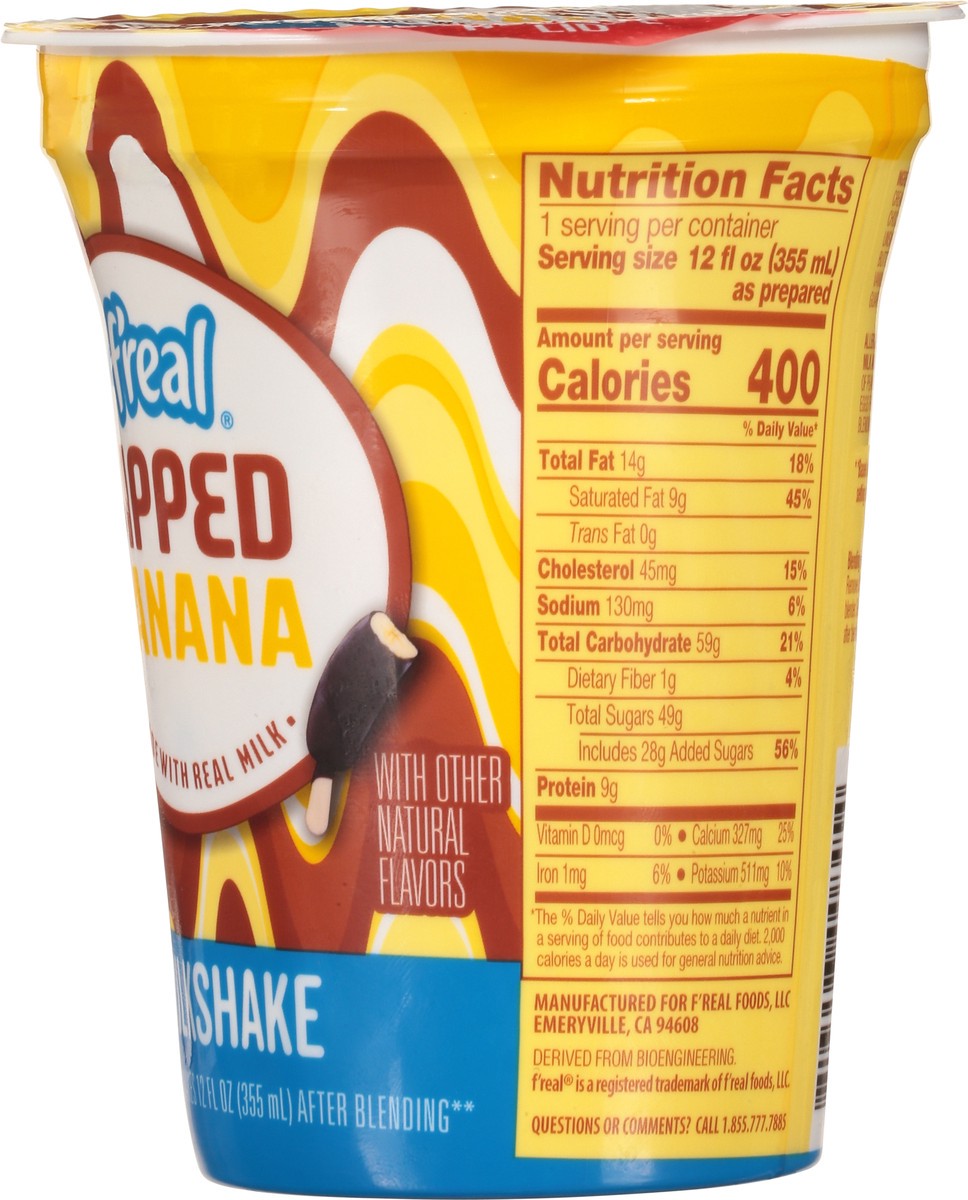 slide 13 of 14, F'real Dipped Banana Milkshake 8 fl oz, 8 fl oz