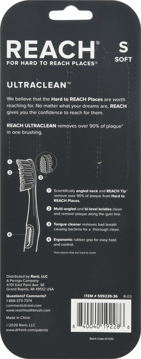 slide 5 of 9, REACH Ultraclean Soft Toothbrushes 4 ea, 4 ct