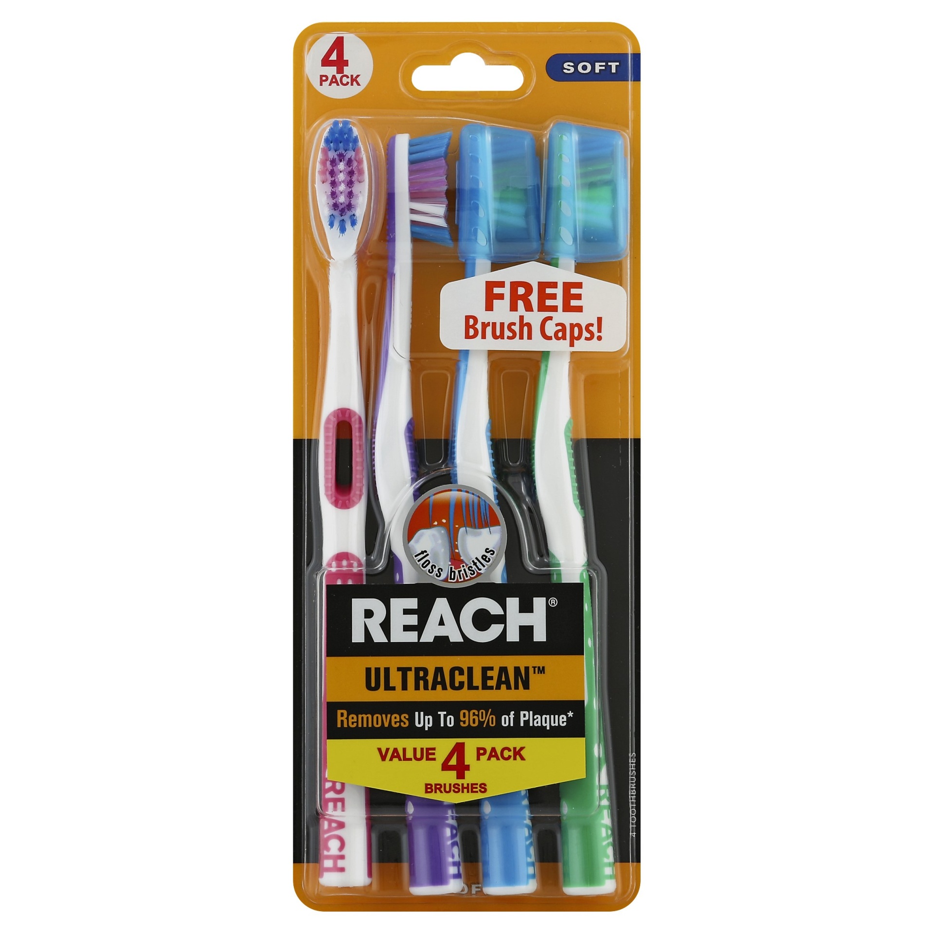 slide 1 of 1, REACH Ultraclean Toothbrush, 4 ct