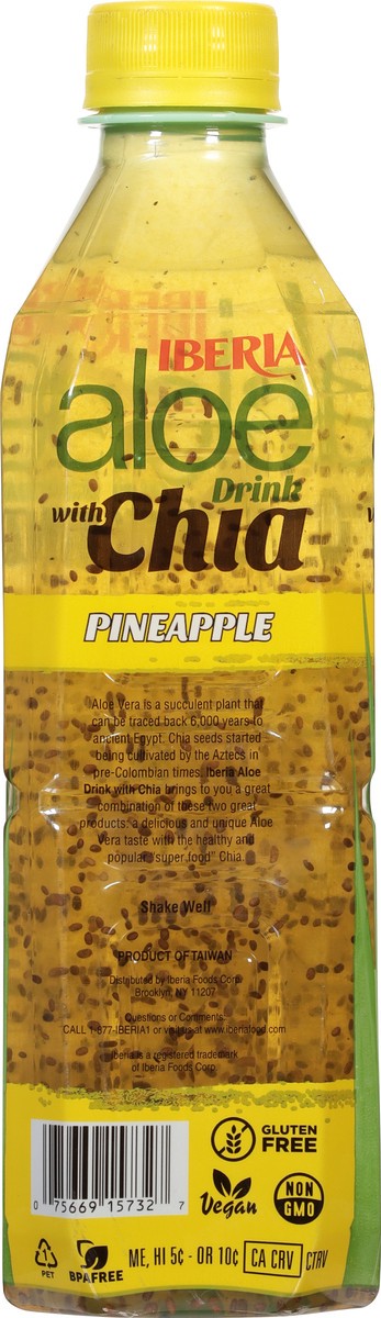 slide 2 of 14, Iberia Aloe Drink, with Chia, Pineapple - 16.9 oz, 16.9 oz