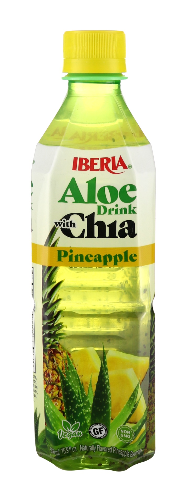 slide 1 of 1, Iberia Aloe Drink, with Chia, Pineapple, 16.9 oz