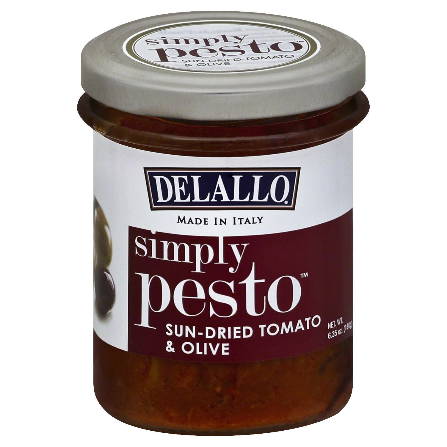 slide 1 of 4, DeLallo Simply Pesto Sun-Dried Tomato & Olive, 6.35 oz