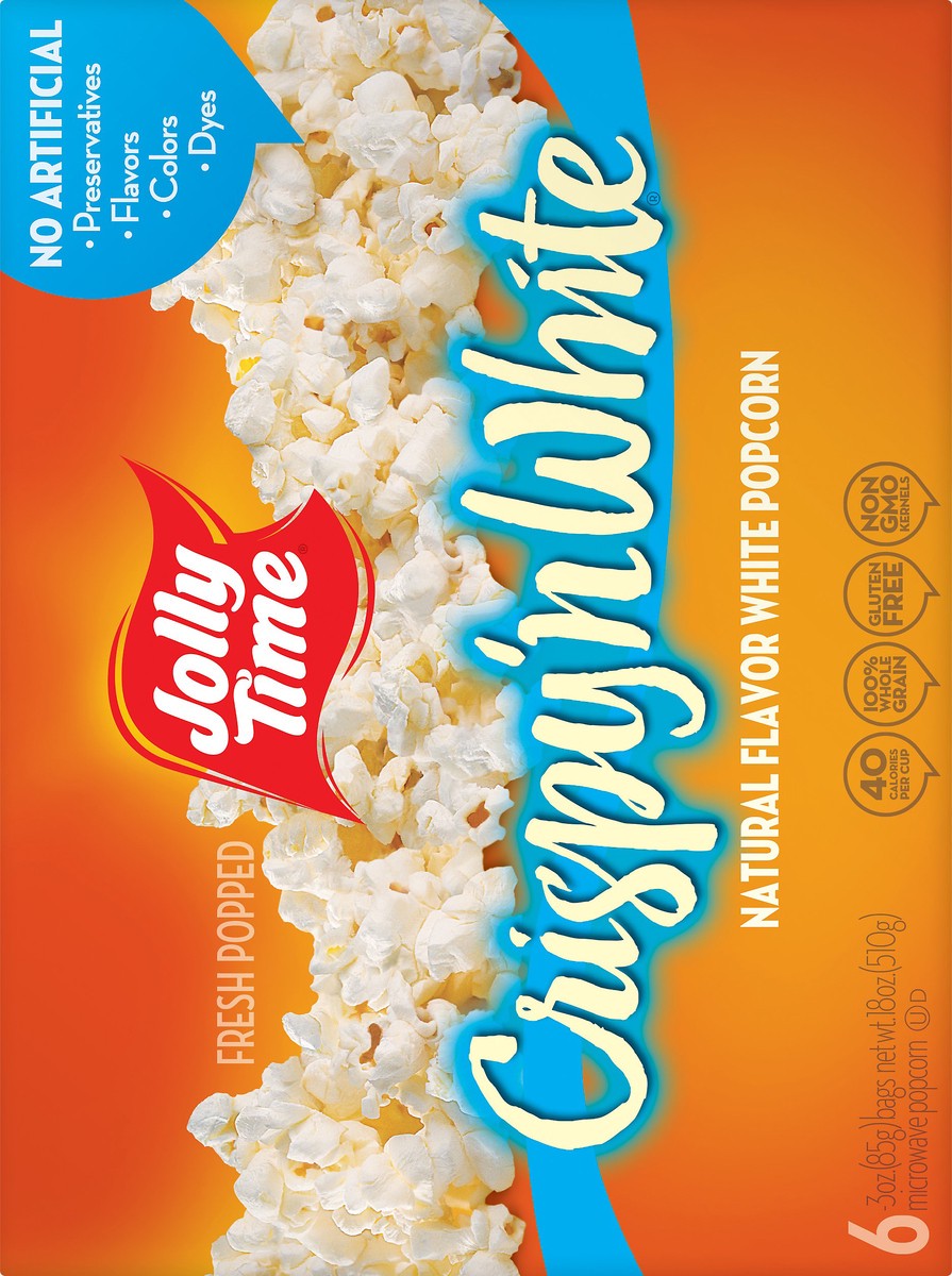 slide 3 of 7, Jolly Time Crispy N White Microwave Popcorn, 21 oz