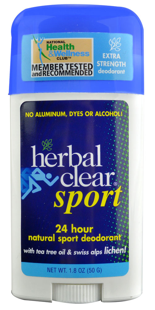 slide 1 of 1, Herbal Clear Natural Sport Deodorant, 1.8 oz