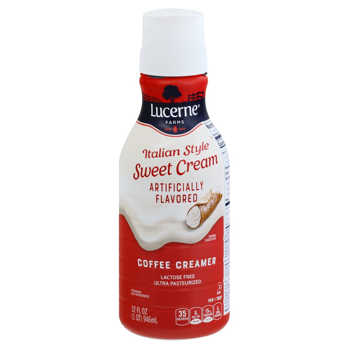 slide 1 of 9, Lucerne Dairy Farms Italian Sweet Cream 100% Lactose Free Coffee Creamer, 