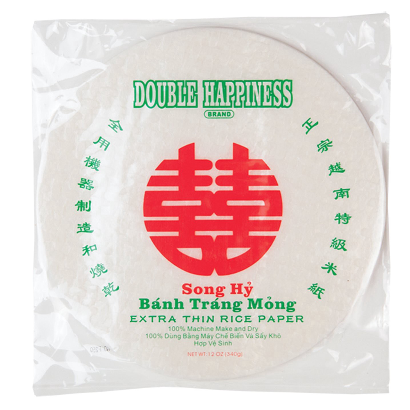 slide 1 of 1, Double Happiness Extra Thin Rice Paper, 12 oz