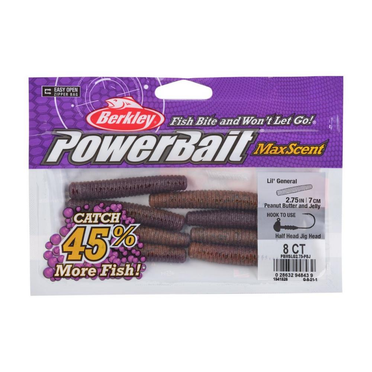 slide 2 of 2, Berkley PowerBait MaxScent Lil' General PBJ, 1 ct