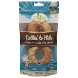 Fieldcrest Farms Nothin' to Hide 2 Pack 10 Inch Bagels Beef Flavor Dog Chews
