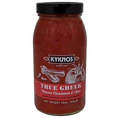 slide 1 of 1, Kyknos True Greek Tomato Cinnamon & Clove Pasta Sauce, 25 oz