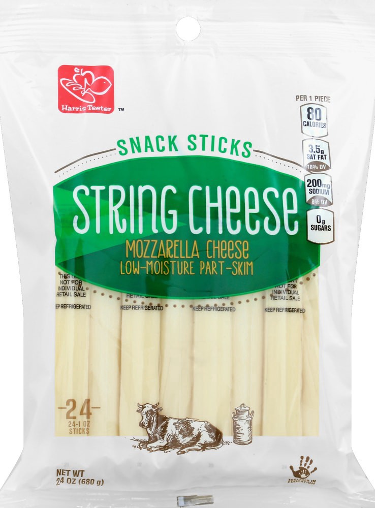 slide 2 of 2, Harris Teeter™ Mozzarella String Cheese, 24 ct; 1 oz