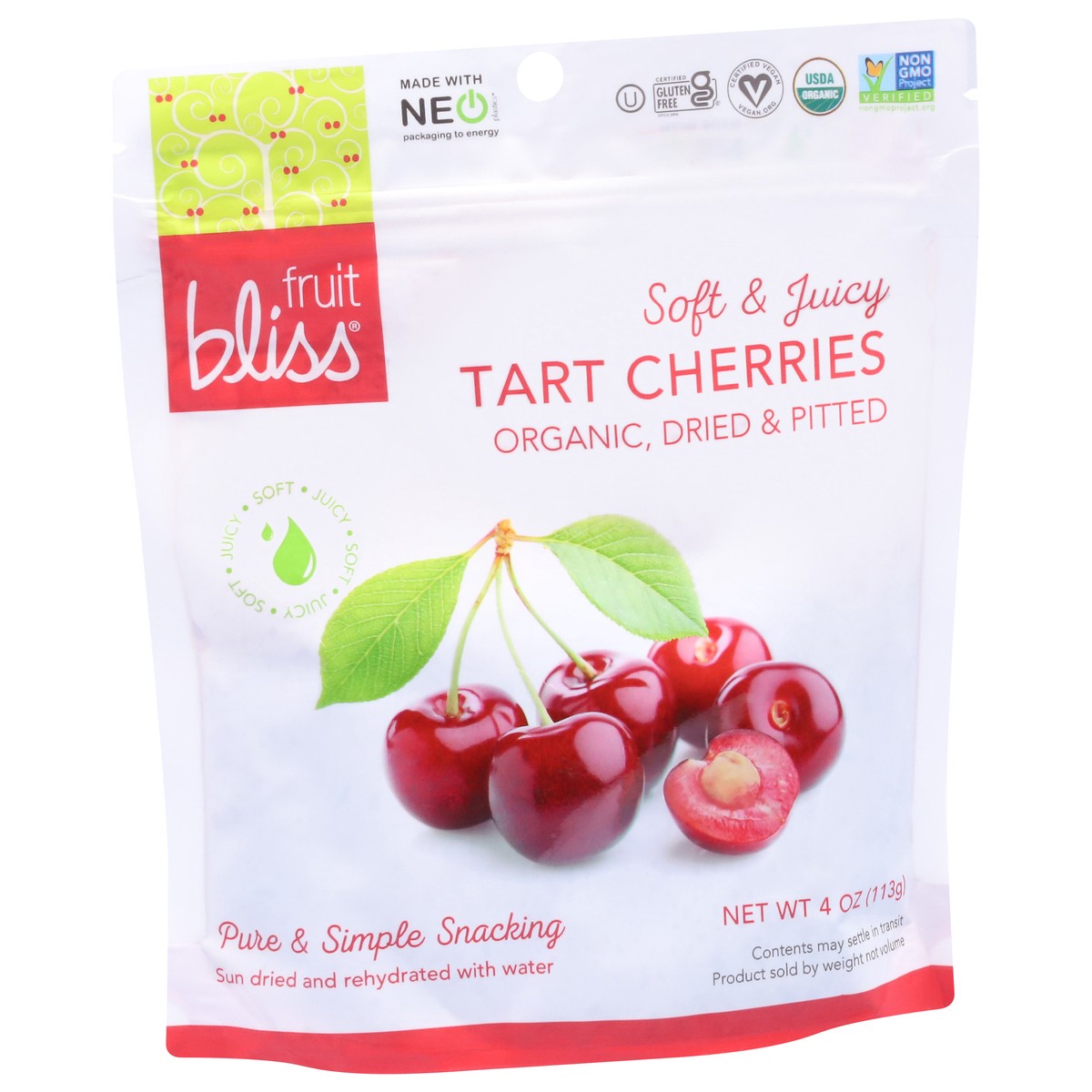 slide 8 of 9, Fruit Bliss Dried & Pitted Organic Tart Cherries 4 oz, 4 oz