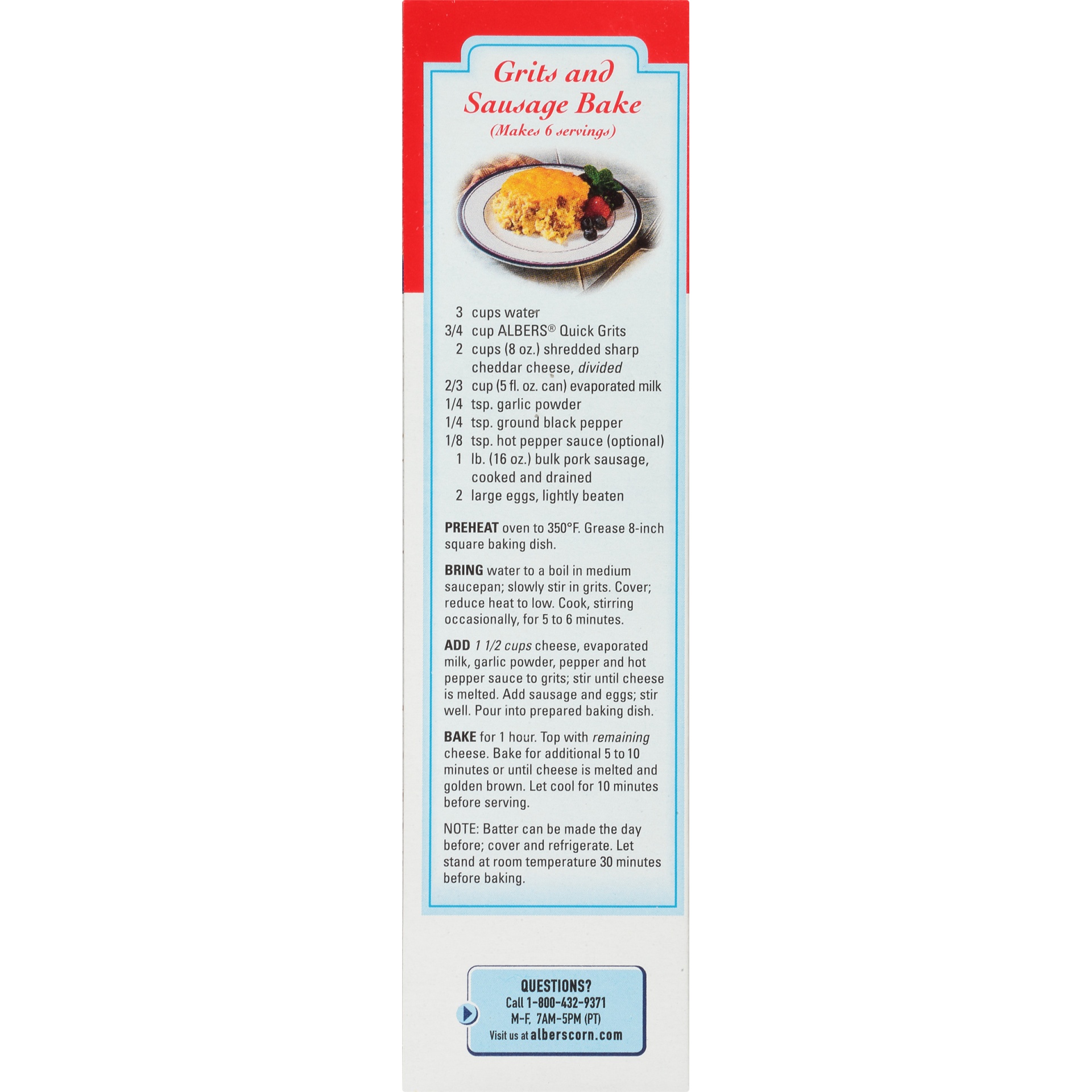 slide 7 of 8, Albers Enriched Hominy Quick Grits, 20 oz