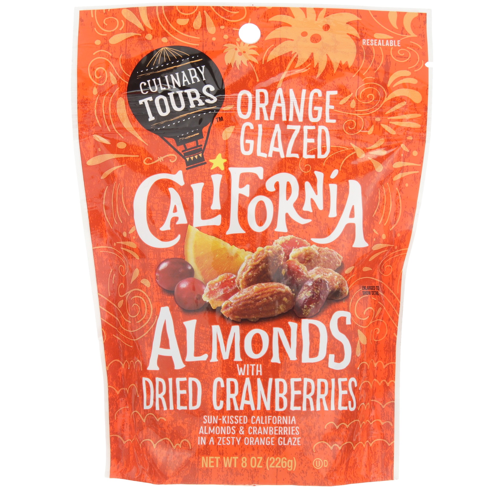 slide 1 of 6, Culinary Tours Orange Glazed California Almonds With Dried Cranberries, 8 oz