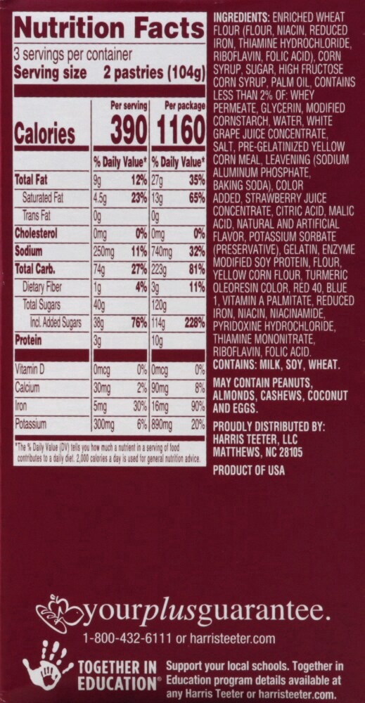 slide 4 of 5, Harris Teeter Strawberry Toaster Pastries, 6 ct