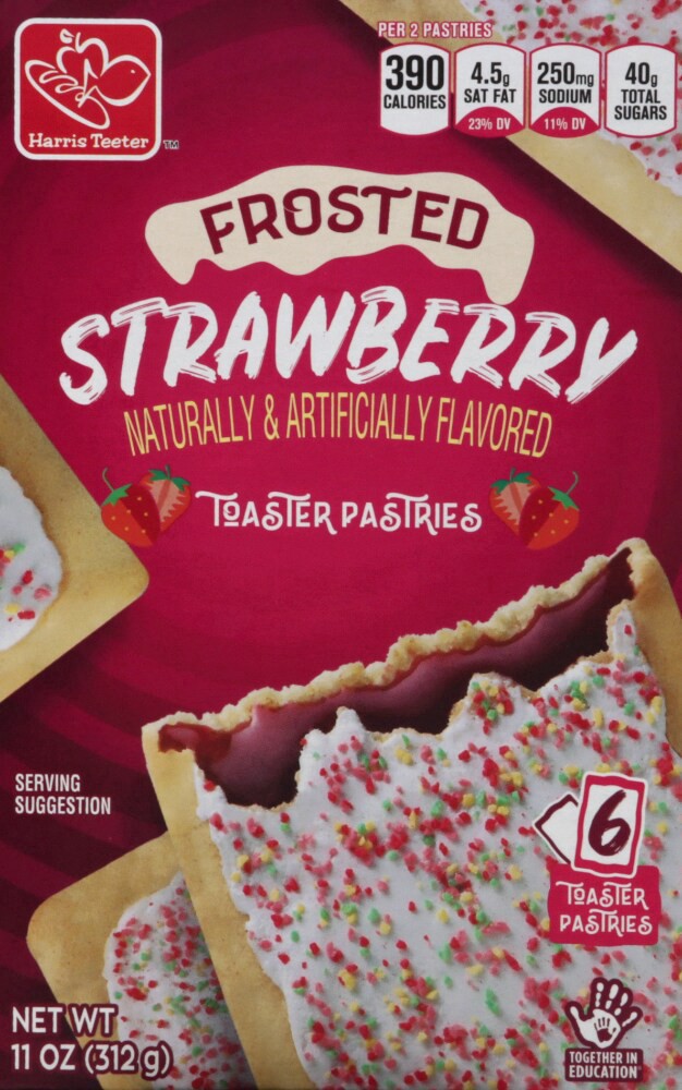 slide 2 of 5, Harris Teeter Strawberry Toaster Pastries, 6 ct