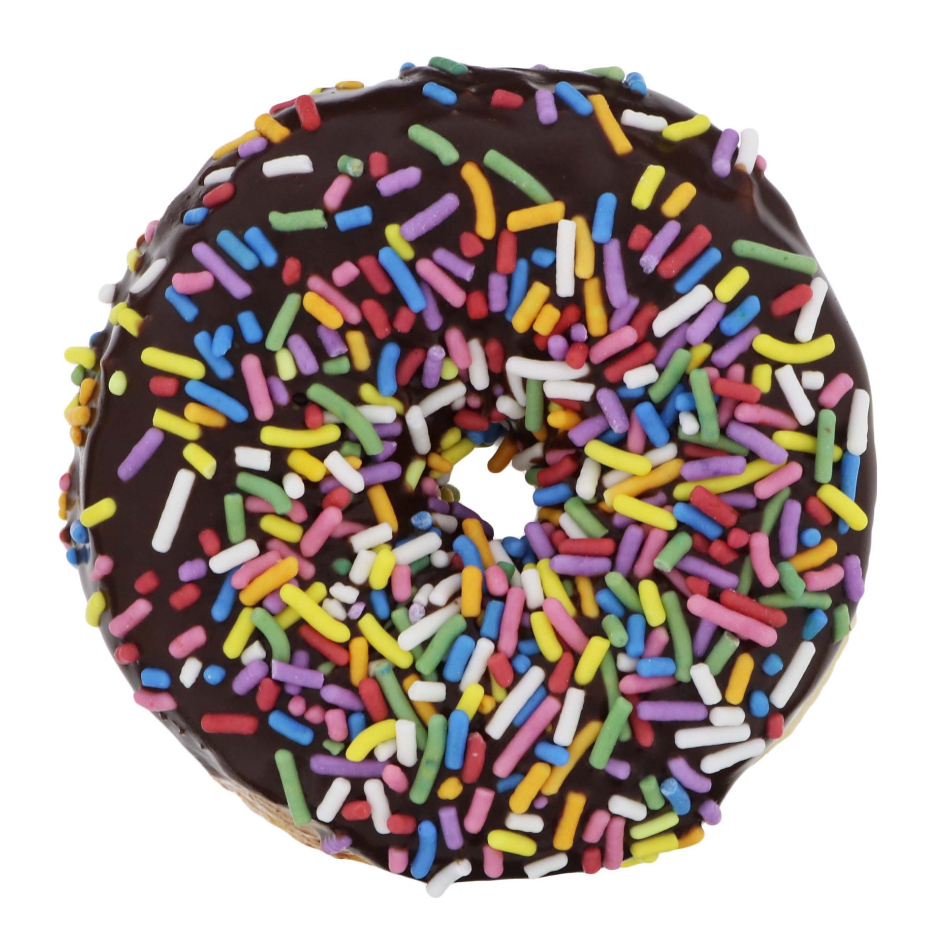 slide 1 of 1, H-E-B Chocolate Iced with Sprinkles Donut, 1 ct