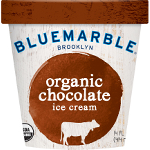 slide 1 of 1, Blue Marble Organic Chocolate Ice Cream, 14 fl oz