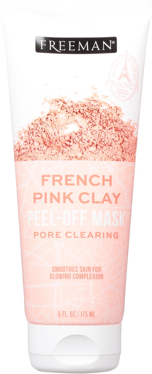 slide 8 of 10, Freeman French Pink Clay Pore Clearing Peel-Off Mask, 6 oz
