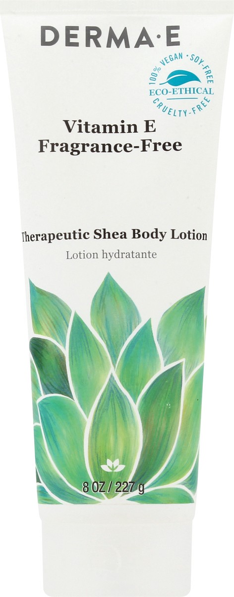 slide 4 of 9, Derma E Vitamin E Fragrance Free Sensitive Skin Shea Body Lotion 8 oz, 8 oz