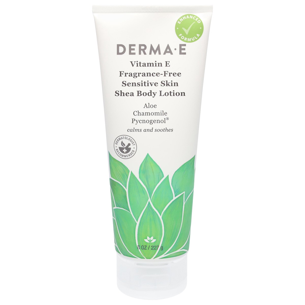 slide 1 of 9, Derma E Vitamin E Fragrance Free Sensitive Skin Shea Body Lotion 8 oz, 8 oz