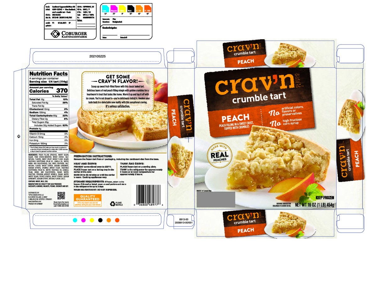 slide 7 of 15, Crav'n Flavor Cravn Peach Crumb Tart, 16 oz
