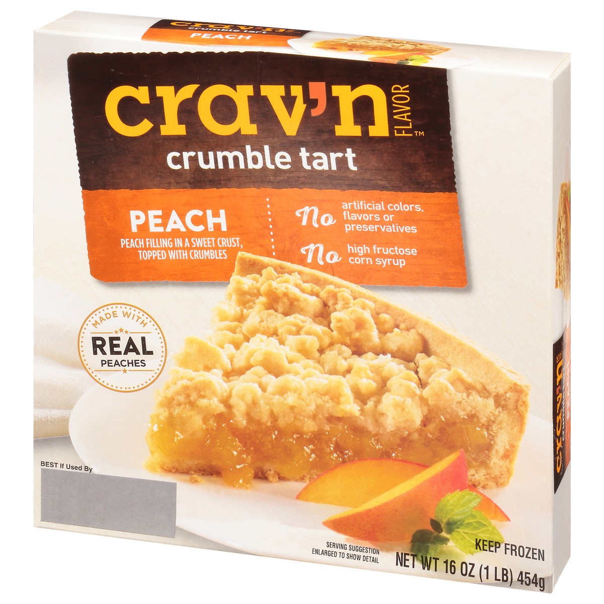 slide 9 of 15, Crav'n Flavor Cravn Peach Crumb Tart, 16 oz