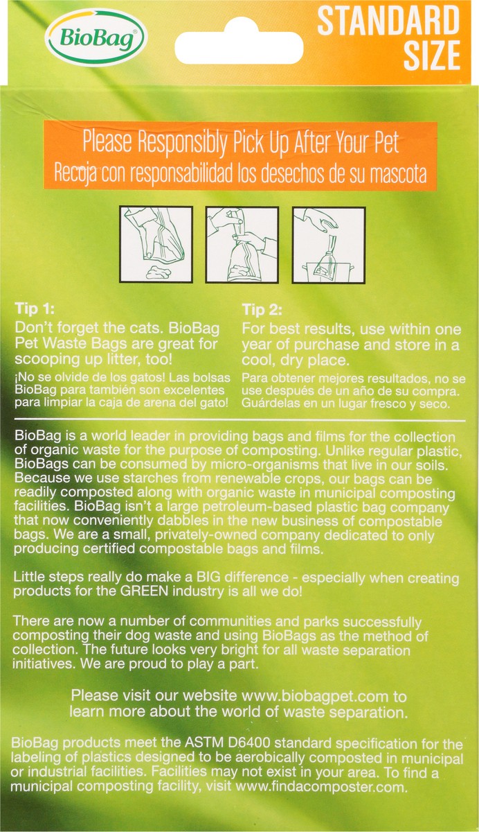 slide 4 of 9, BioBag Pet Waste Bags Standard Size 50 ea, 1 ct