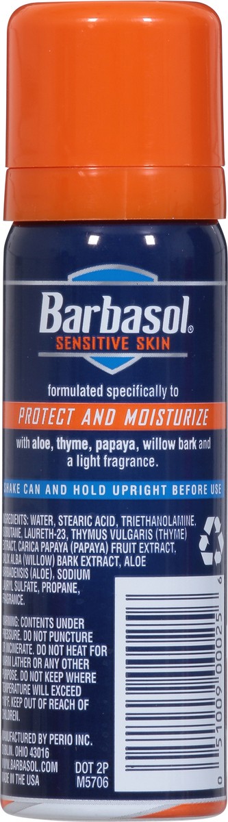 slide 5 of 9, Barbasol Sensitive Skin Thick Rich Shaving Cream, 2 oz