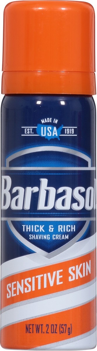 slide 7 of 9, Barbasol Sensitive Skin Thick Rich Shaving Cream, 2 oz