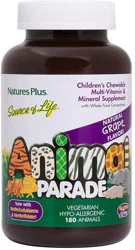 Nature's Plus Source of Life Animal Parade Childrens Chewable Multivitamin Grape