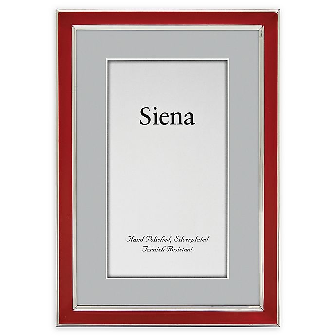 slide 1 of 1, Siena Narrow Enamel Picture Frame - Red, 4 in x 6 in