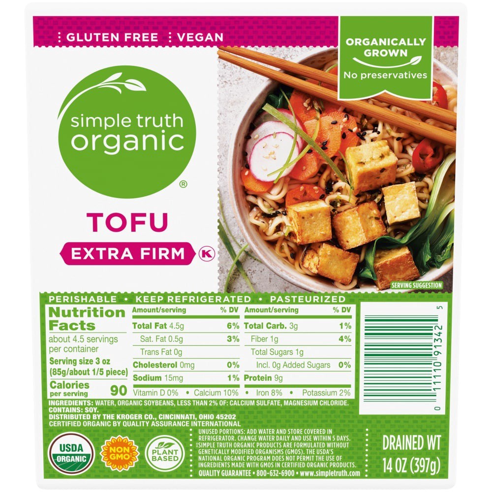 slide 2 of 2, Simple Truth Organic Extra Firm Tofu, 14 oz