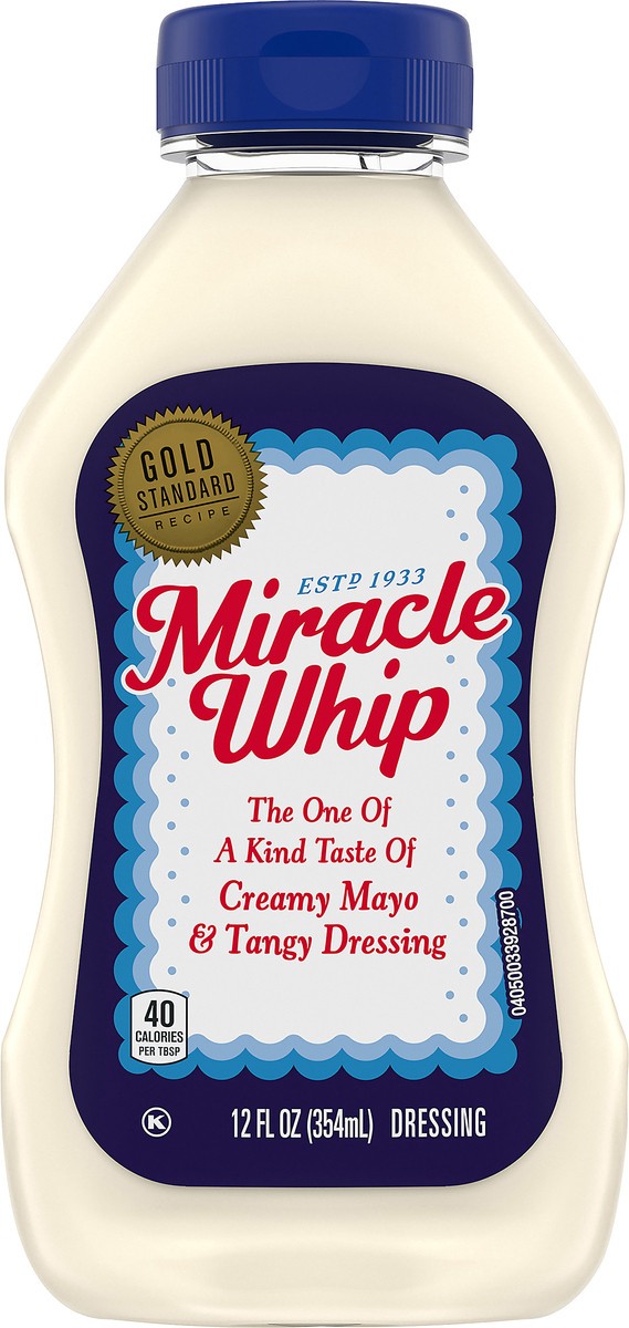 slide 6 of 9, Miracle Whip Mayo-like Dressing, 12 fl oz Bottle, 12 fl oz