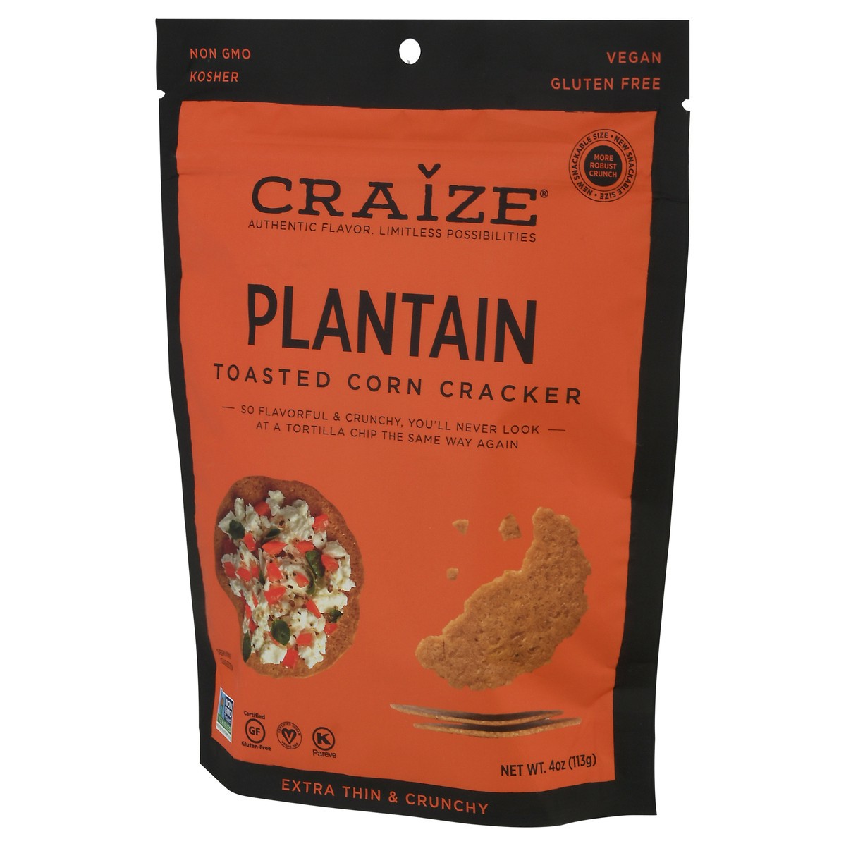 slide 3 of 9, Craize Craiz Crackers Corn Plantain, 1 ct