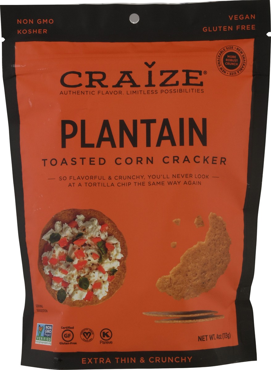 slide 6 of 9, Craize Craiz Crackers Corn Plantain, 1 ct