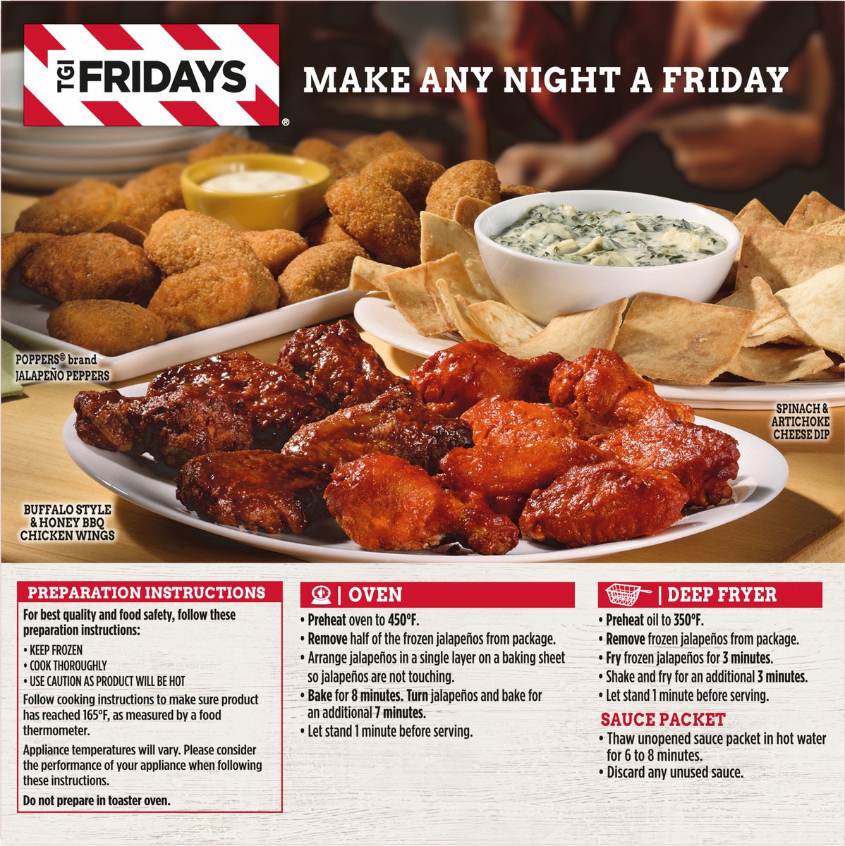 slide 8 of 9, T.G.I. Fridays TGI Fridays Frozen Appetizers Cheddar Cheese Stuffed Jalapeno Poppers with Cilantro Lime Ranch Dip, 15 oz. Box, 15 oz