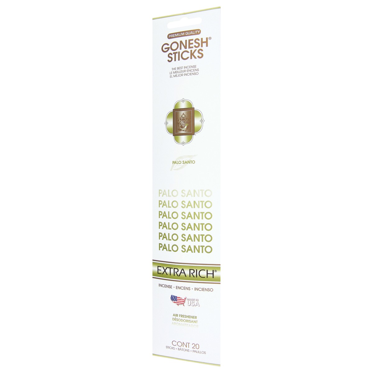 slide 3 of 12, Gonesh Incense Extra Rich Palo Santo Incense Air Freshener 20 ea, 20 ct