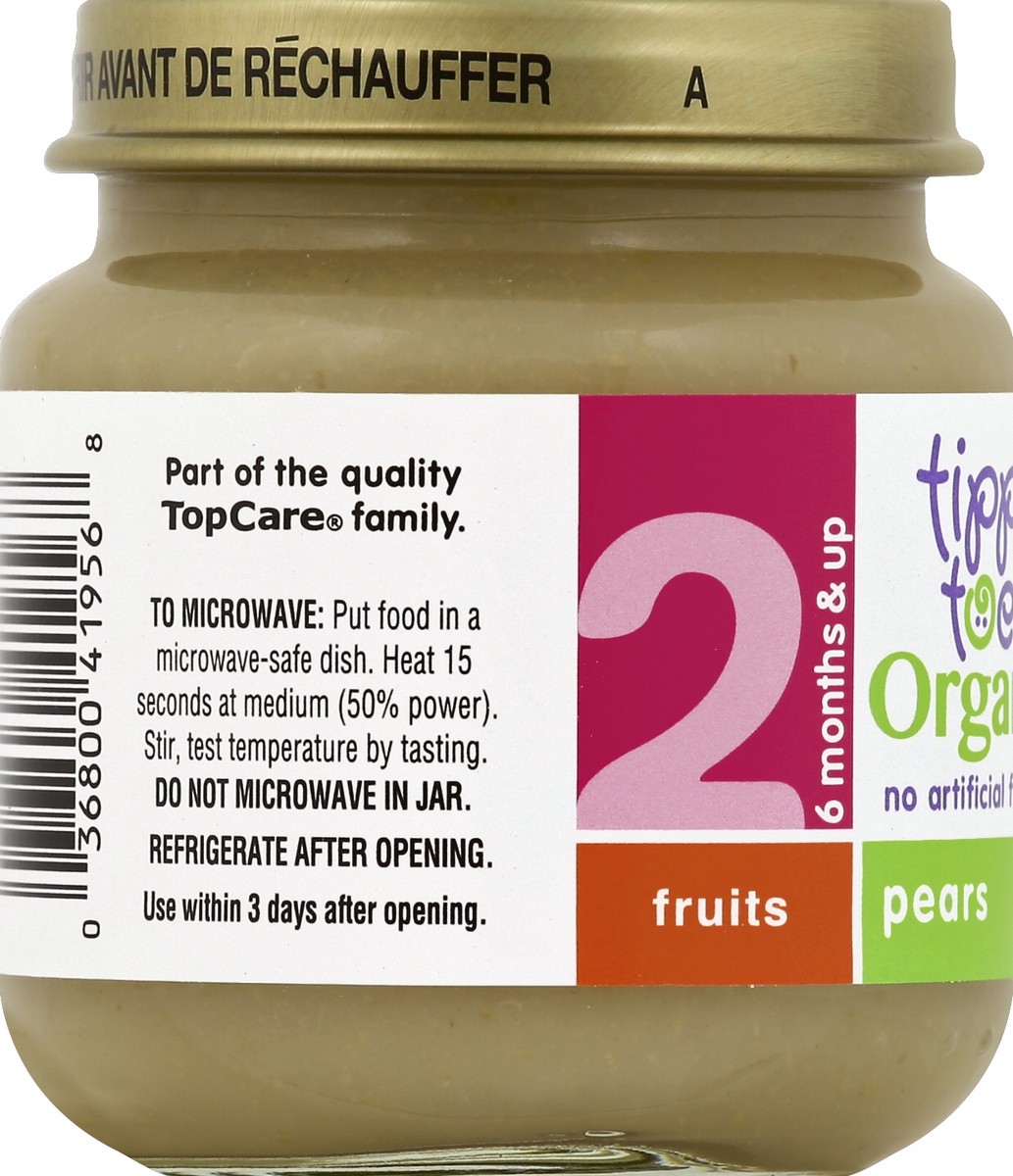 slide 3 of 6, Tippy Toes Organic Stage 2 Pears Baby Food, 4 oz