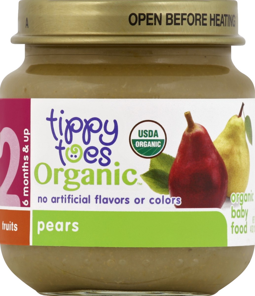 slide 5 of 6, Tippy Toes Organic Stage 2 Pears Baby Food, 4 oz