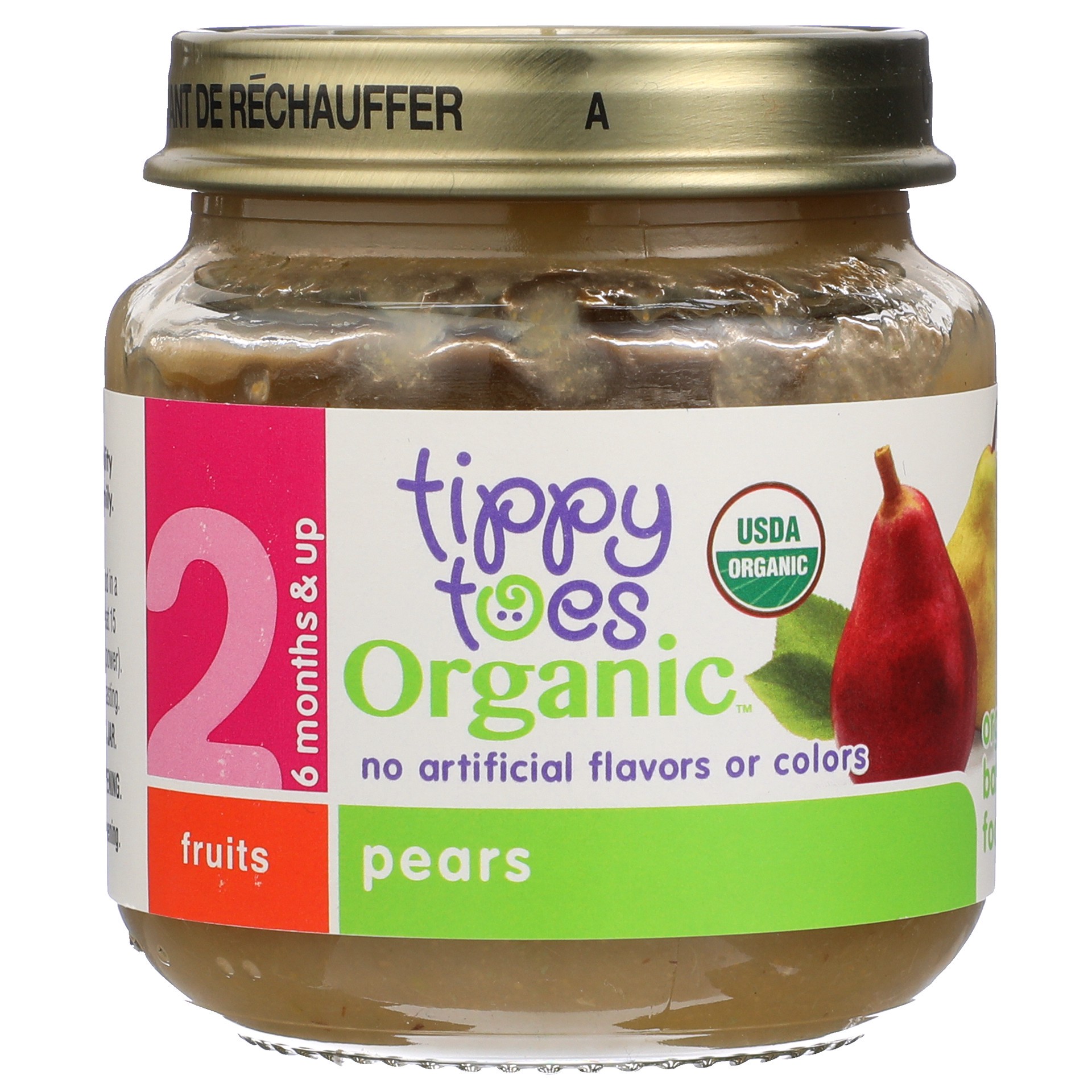 slide 1 of 6, Tippy Toes Organic Stage 2 Pears Baby Food, 4 oz