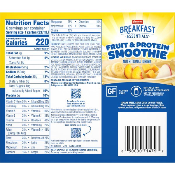 slide 15 of 21, Carnation Fruit Protein Smoothie Tropical, 48 oz