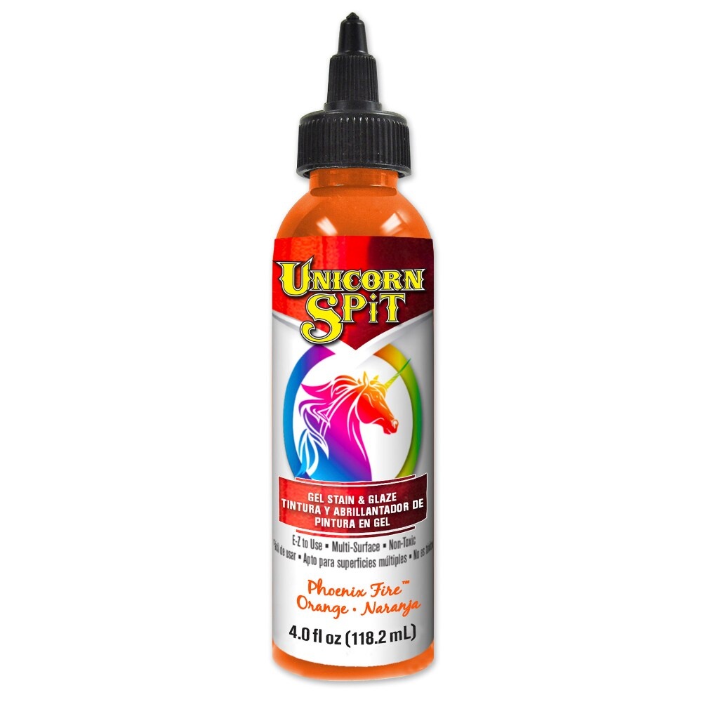 slide 1 of 1, Unicorn Spit Phoenix Fire Orange Gel Stain & Glaze, 4 fl oz